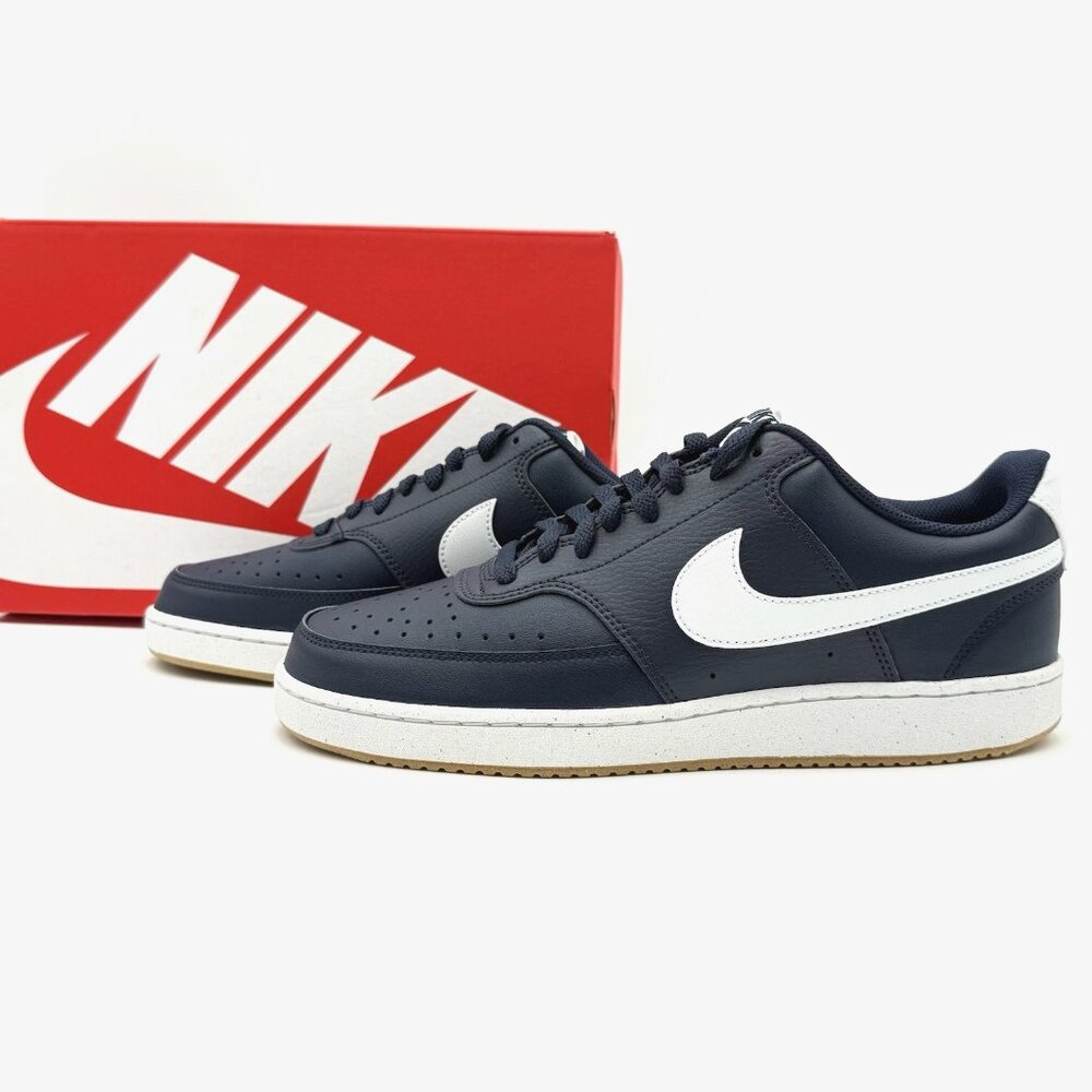 Nike Court Vision Low Sneakers Men's Size 10 Obsidian Summit White FZ5547-400